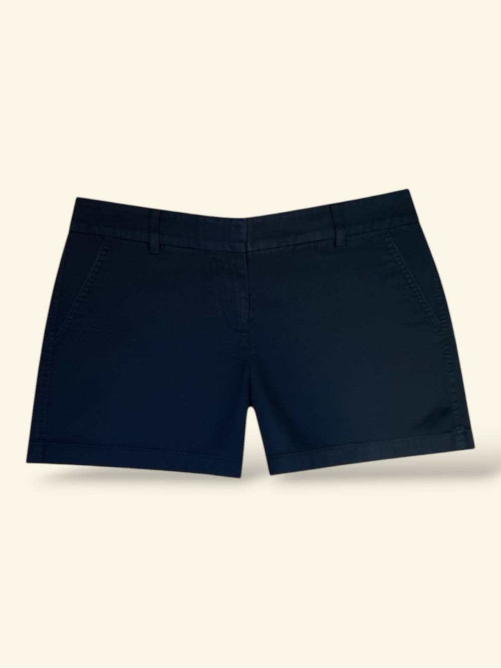 J. Crew Shorts Black Chino Cuffed Welt Pockets 100% Cotton Casual Nautical 6